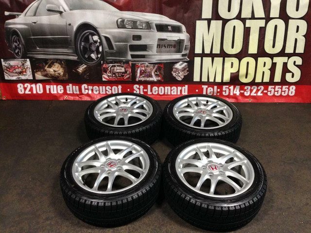 DC5 SILVER WHEELS MAGS WITH BRIDGESTONE WINTER TIRES 17 INCH in Other Parts & Accessories in City of Montréal