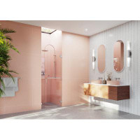Glass Warehouse Umbra 48.5 in. x 78 in. Fully Frameless Wall Hinge Towel Bar Shower Door