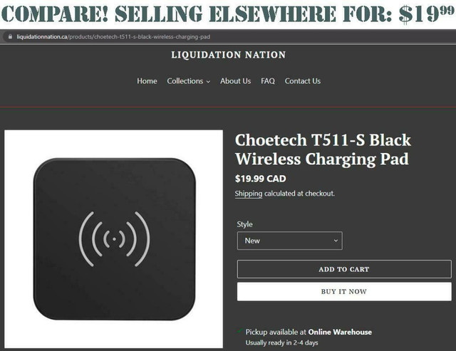 CHARGE YOUR SMARTPHONE WITH THIS 10W QI WIRELESS CHARGING PAD -- Our price only $11.95! in General Electronics - Image 3