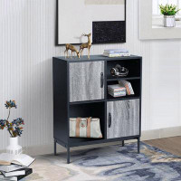 17 Stories Storage Cabinet, Bookcase With 2 Doors