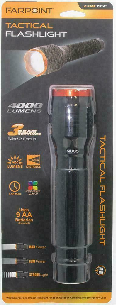 MILITARY GRADE 4000 LUMEN TACTICAL LED FLASHLIGHT -- Designed for Search and Rescue -- 1.5 Mile Range !! in Fishing, Camping & Outdoors - Image 2