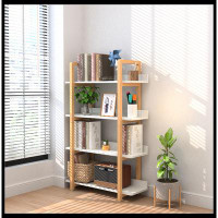 Think Urban Multifuction Bookcase with Solid Wood Frame,Mix Colour Plant Standing for Home Decro