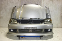 JDM Subaru Legacy Front End Conversion Head Lights B4  Bumper Lip Hood Fender Nose Cut 2000-2004