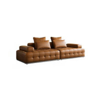 GEMEZO Italian Minimalist Brown Sofa