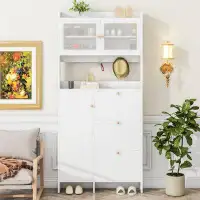Latitude Run® Modernist Shoe Cabinet With Open Storage Space