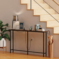 17 Stories Bachand 55'' Console Table with Power Outlet