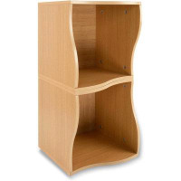 Ebern Designs DIY Bookcase, 2 Cube Storage Organizer, Stackable Modular Book Shelf For Bedroom, Living Room, Office, Clo