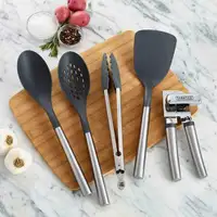 SABATIER® 5-PIECE STAINLESS STEEL KITCHEN SET -- Includes can opener, tongs, spoons, and turner! -- Only $29.95 per set!
