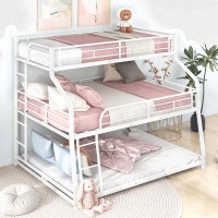 Isabelle & Max™ TwinXL/Full XL/Queen Triple Bunk Bed With Long And Short Ladder And Full-Length Guardrails,Black