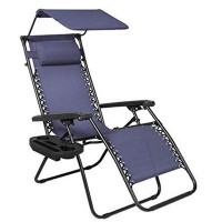 Arlmont & Co. Zero-Gravity Chair With Awning Blue