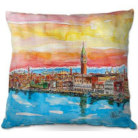 Charlton Home Tapley Couch Fabulous Venice Italy Alps II Throw Pillow