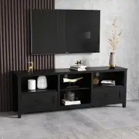 Winston Porter TV Stand for Living Room and Bedroom, with 2 Drawers and 4 High-Capacity Storage Compartment