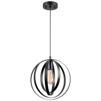 Fine Art Lighting 1-Light Globe Pendant Light, Black