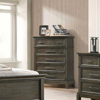 Wildon Home® Rustica 37.25" Width Wood 5-Drawer Chest