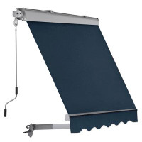 Arlmont & Co. Rouxel Wall Mount Umbrella MCombo Patio Window Awnings, Fully Assembled Sunshade Canopy
