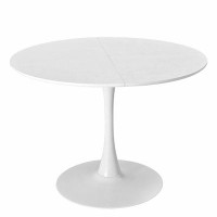 George Oliver Modern Round Dining Table with Solid Wood Veneer Table Top