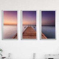 Made in Canada - Picture Perfect International Purple Waters - 3 Piece Picture Frame Photograph Print Set on Acrylic