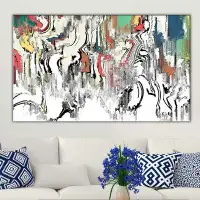 Made in Canada - Ebern Designs 'Melting Paint' Acrylic Painting Print on Wrapped Canvas