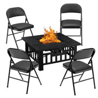 Vecelo Fire Pit Set Seating Group with Cushions