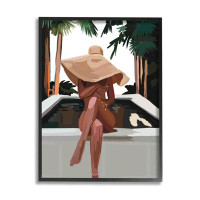 Stupell Industries Trendy Upscale Woman Tropical Summer Hot Tub Art By Amelia Noyes
