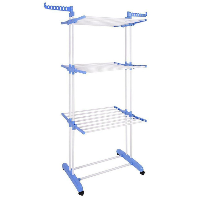NEW 66 IN LAUNDRY CLOTHS STORAGE DRYING RACK PORTABLE 627LB in Other in Edmonton Area - Image 2