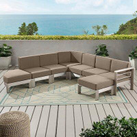 Orren Ellis Jessica Patio Sectional Set with Cushions