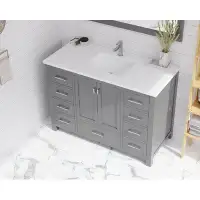 Hokku Designs Avantae Stone 48" Single Bathroom Vanity Set