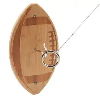 GSE Games & Sports Expert Football Bamboo Hook And Ring Toss Tailgating Game