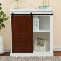 Gracie Oaks Devell Rustic Engineered Wood Accent Cabinet