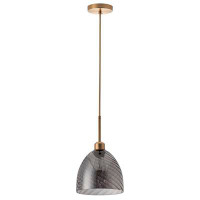 Breakwater Bay 1-Light Round Anthracite Glass Iron Pendant Industrial Dimmable