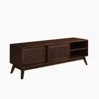 George Oliver Mid Century Modern Rattan TV Stand For 65 Inch TV, Entertainment Cabinet, Media Console For Living Room Be