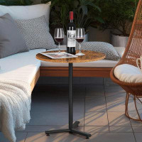 17 Stories Drink Tables For Small Spaces Modern Pedestal Table Round End Table With Adjustable Base Pedestal Side Table