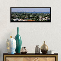 East Urban Home High Angle View of the City, Miami, Florida - Wrapped Canvas Panoramic Photograph Print