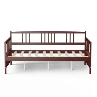 Red Barrel Studio Wood Full Size Daybed With 12 In. Unde-Bed Clearance, 78 In. W X 56 In. D, Brown