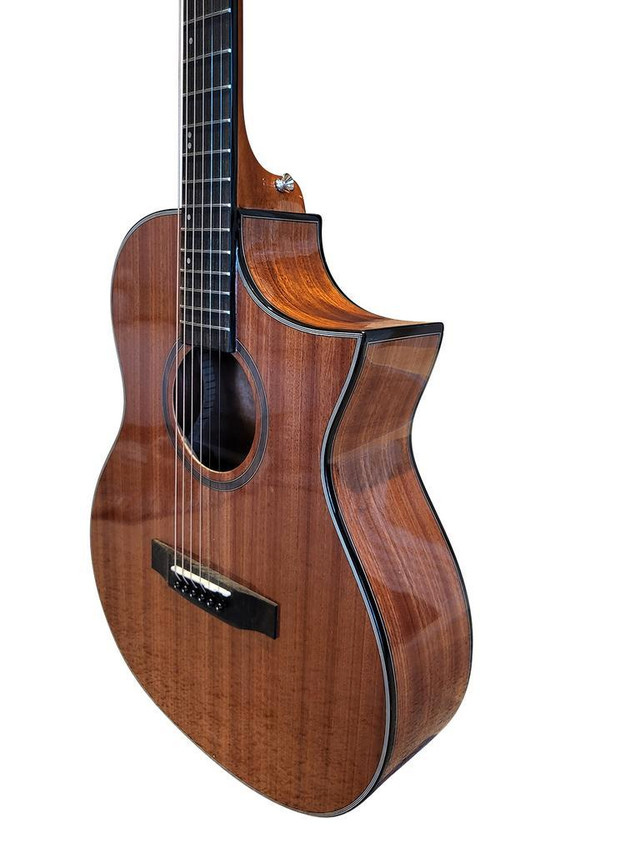 Discover Excellence with Our Top Grade A Spruce Acoustic Guitar - 40-inch Full-Size Cutaway Beauty in Brown High Gloss in Guitars - Image 2