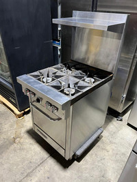 24” stainless commercial 4 burner stove with oven for only $1195 can ship any where in Canada