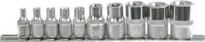 MATRIX® 11-PIECE EXTERNAL TORQUE SOCKET SET COMES WITH 1/4" AND 3/8" DRIVE SOCKETS! Features Include...