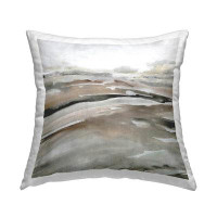 East Urban Home Abstract Landscape Brown Detail Printed Throw Pillow Design By Carol Robinson