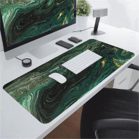East Urban Home Desk Mat,Gaming Mouse Pad,Computer Keyboard Mouse Mat Desk Non-Slip Rubber Base Mousepad With Stitched E