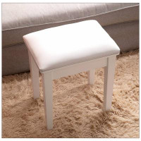 Ebern Designs Vanity Stool Makeup Bench Dressing Stool With Cushion And Solid Legs