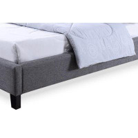 Latitude Run® Lefancy Misayo Modern and Contemporary Full Size Grey Fabric Upholstered Platform Base Bed Frame