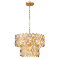 Z-Lite Dealey 5 - Light Chandelier Tiered Pendant with Crystal Accents