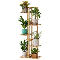 Arlmont & Co. 5 Tier Plant Stand, Bamboo Plant Stands For Indoor Plants ,Natural