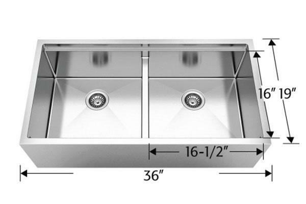 Titanium Plus Series - Apron in Single & Double Bowl, 15mm Radius, 16 Guage Kitchen Ledger Sink - 4 Sizes in Plumbing, Sinks, Toilets & Showers - Image 2