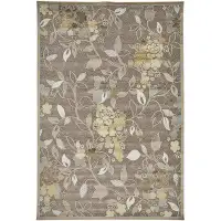 Red Barrel Studio Soho Mah Soft Chenille Rug, Pewter Grey/Sage Green, 5Ft-3In X 7Ft-6In