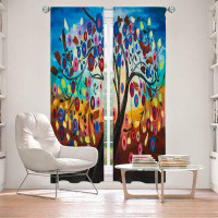 East Urban Home Lined Window Curtains 2-panel Set for Window by Lam Fuk Tim - Colour Tree XIII