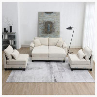 Latitude Run® Modular Sectional Sofa,U Shaped Couch with Armrest Bags