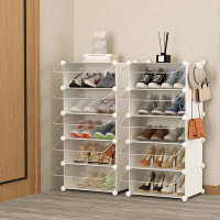 Rebrilliant 10-Tier Shoe Rack Organizer For Closet 20 Pair Narrow Shoes Shelf Cabinet For Entryway, Bedroom And Hallway