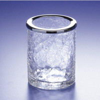 Windisch by Nameeks Acqua Crackled Crystal Glass Toothbrush Holder