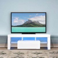 Wrought Studio Modern TV Stand With LED And Drawer